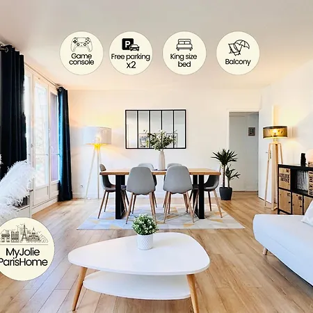 Апартаменты Myjolieparishome - King Size Beds, 2 Bathrooms, Free Parking