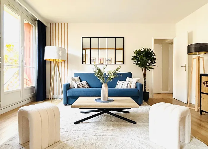 Appartement Myjolieparishome - King Size Beds, 2 Bathrooms, Free Parking *